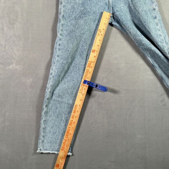 Tommy Hilfiger Girls Jeans Size 14 Light Wash Tapered Leg Frayed Hem High Rise - Picture 5 of 16